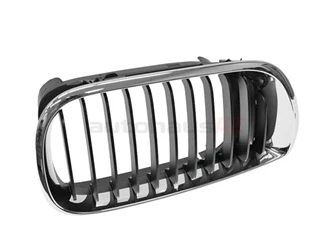 Genuine BMW 51137030546 Grille; Right; Black With Chrome Trim - BMW