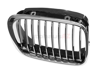 Genuine BMW 51138208490 Grille; Front Right; Chrome W/ Black Chromed Edge Gills. - BMW