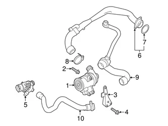 Genuine BMW 11537649300 Coolant Hose - BMW