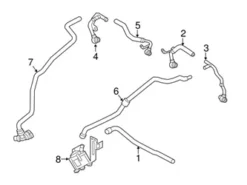 Genuine BMW 11537848376 Coolant Hose; Left - BMW