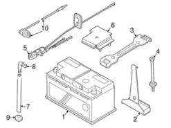 Genuine BMW 12423415607 Battery Cable - BMW