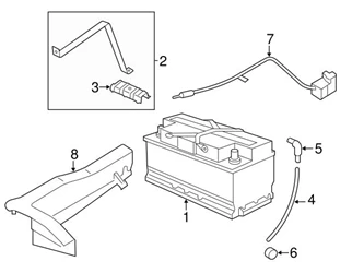 Genuine BMW 12427580331 Battery Cable; Positive; Junction To Underbody Cable - BMW