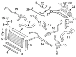 Genuine BMW 17128667356 Radiator Coolant Hose - BMW
