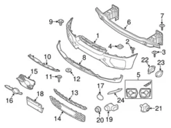 Genuine BMW 51117168633 Grille; Front Center Upper - BMW