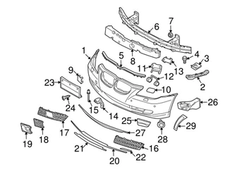 Genuine BMW 51117178102 Grille; Right - BMW