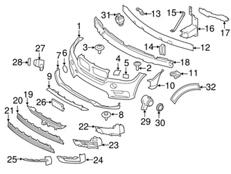 Genuine BMW 51117325481 Grille - BMW