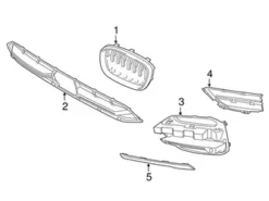 Genuine BMW 51117420872 Grille; Front Right - BMW