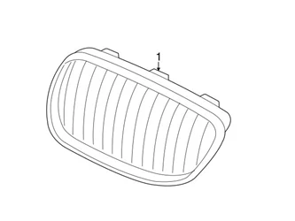 Genuine BMW 51117464485 Grille; Left - BMW