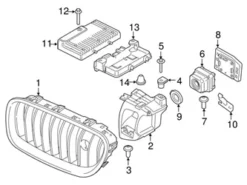Genuine BMW 51118056769 Grille; Left - BMW