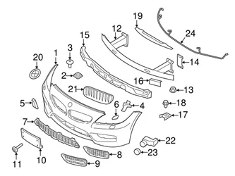 Genuine BMW 51137181547 Grille; Left - BMW