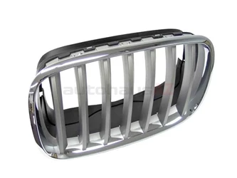 Genuine BMW 51137185223 Grille; Left; Chrome With Titanium Grille - BMW
