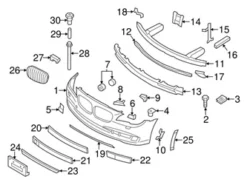Genuine BMW 51137203197 Grille; Left - BMW