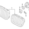 Genuine BMW 51137316061 Grille; Left - BMW