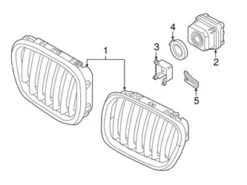 Genuine BMW 51137316061 Grille; Left - BMW