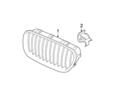 Genuine BMW 51137336485 Grille; Left - BMW