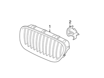 Genuine BMW 51137340317 Grille; Left - BMW