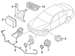 Genuine BMW 51137370390 Grille; Right - BMW