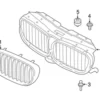 Genuine BMW 51137390863 Grille; Left Upper - BMW
