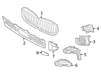Genuine BMW 51137454888 Grille - BMW