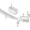 Genuine BMW 51137464921 Grille; Left, Front Left Upper - BMW