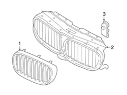 Genuine BMW 51137467639 Grille; Left - BMW