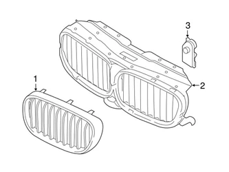 Genuine BMW 51137467639 Grille; Left - BMW