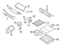 Genuine BMW 51477122415 Battery Cover; Rear - BMW