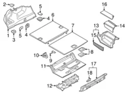 Genuine BMW 51477465443 Battery Cover; Rear - BMW