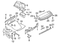 Genuine BMW 51478193803 Battery Cover; Rear - BMW