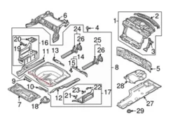 Genuine BMW 51717124633 Battery Tray - BMW