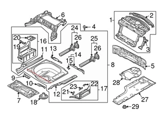 Genuine BMW 51717124633 Battery Tray - BMW
