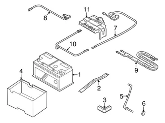 Genuine BMW 61129249103 Positive Battery Junction Block Cable - BMW