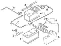 Genuine BMW 61129260955 Positive Battery Junction Block Cable - BMW