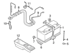 Genuine BMW 61129292763 Positive Battery Junction Block Cable; Front - BMW | 61129194917
