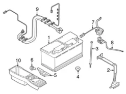 Genuine BMW 61129292883 Positive Battery Junction Block Cable; Front - BMW | 61129218613