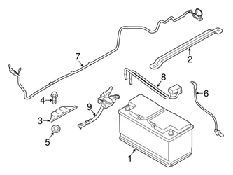 Genuine BMW 61129316576 Positive Battery Junction Block Cable - BMW