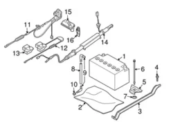 Genuine BMW 61216914629 Battery Frame - BMW