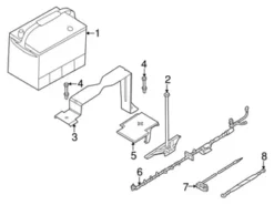 Genuine BMW 61218380501 Battery Hold Down - BMW