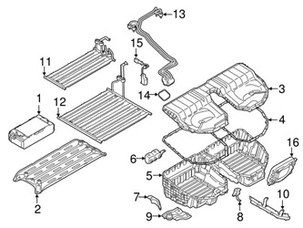Genuine BMW 61258642214 Drive Motor Battery Pack Tray Bracket; Rear Right - BMW