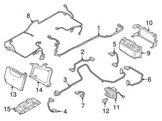 Genuine BMW 61278621017 Positive Battery Junction Block Cable; Left - BMW