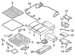 Genuine BMW 61278635672 Drive Motor Battery Pack Cover Seal - BMW