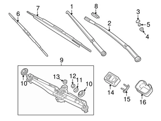 Genuine BMW 61612458347 Wiper Blade Refill Set; Left, Left Front, Right Front - BMW | 61610037009 61617039253 61619071613