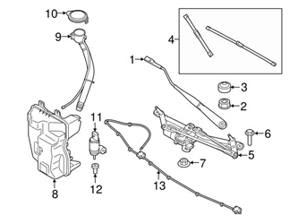 Genuine BMW 61615A27D68 Wiper Blade Refill Set; Front - BMW | 61612407288