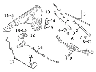 Genuine BMW 61619466377 Wiper Blade Refill Set; Front - BMW